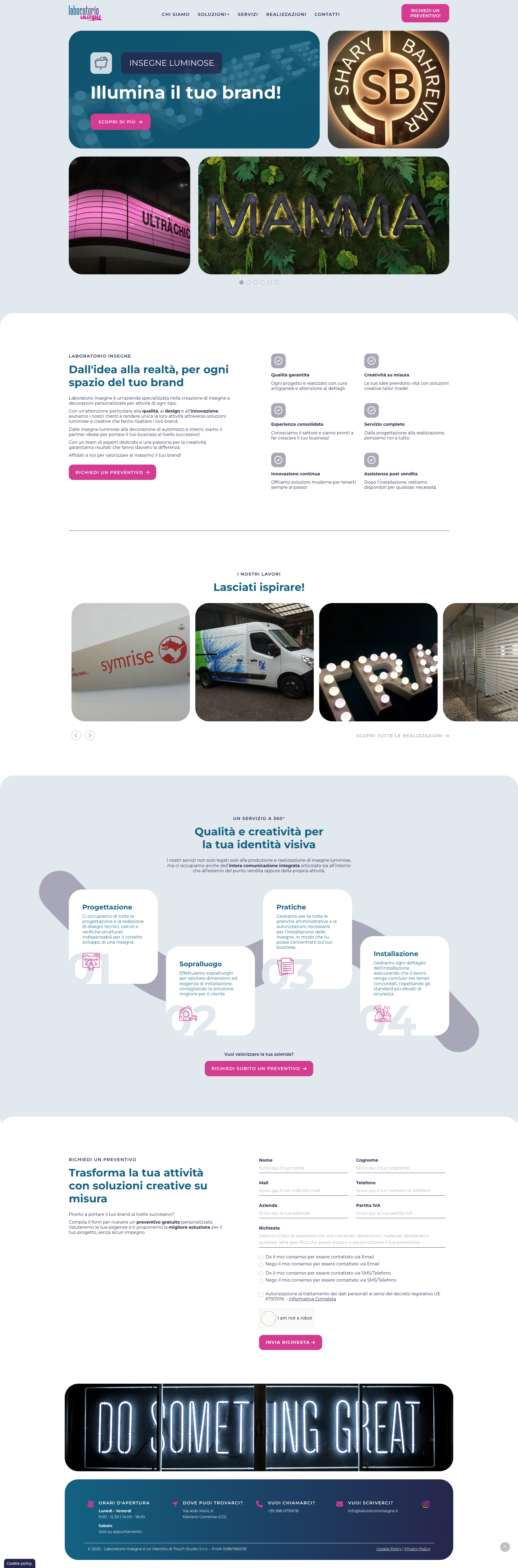 Sito in Scrolling - Laboratorio Insegne